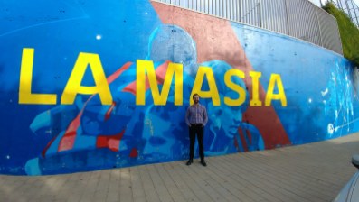 New artwork outside of La Masia